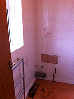 Ensuite shower room before renovation - very dated (Guildford)