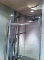 Ensuite shower cubicle after renovation, now with new dual Rain Shower (Guildford)