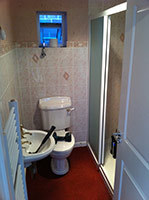 Small shower room before renovation (Beacon Hill)