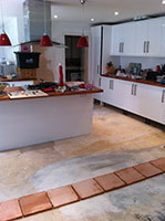 Terracotta floor installation in progress (Godalming)