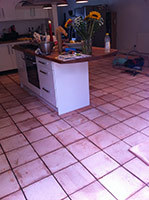 Terracotta floor ready for pointing (Godalming)